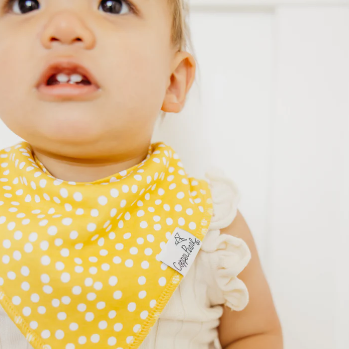 Lemon Bandana Bibs - Copper Pearl