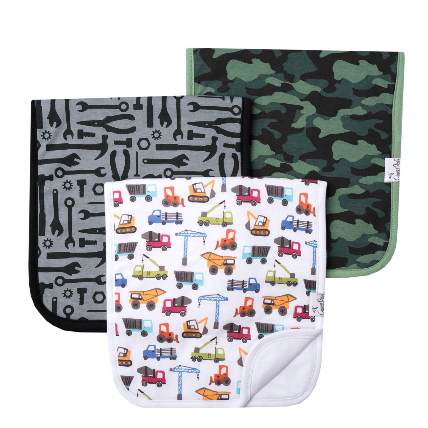 Diesel Burp Cloths (3 pack) - Copper Pearl