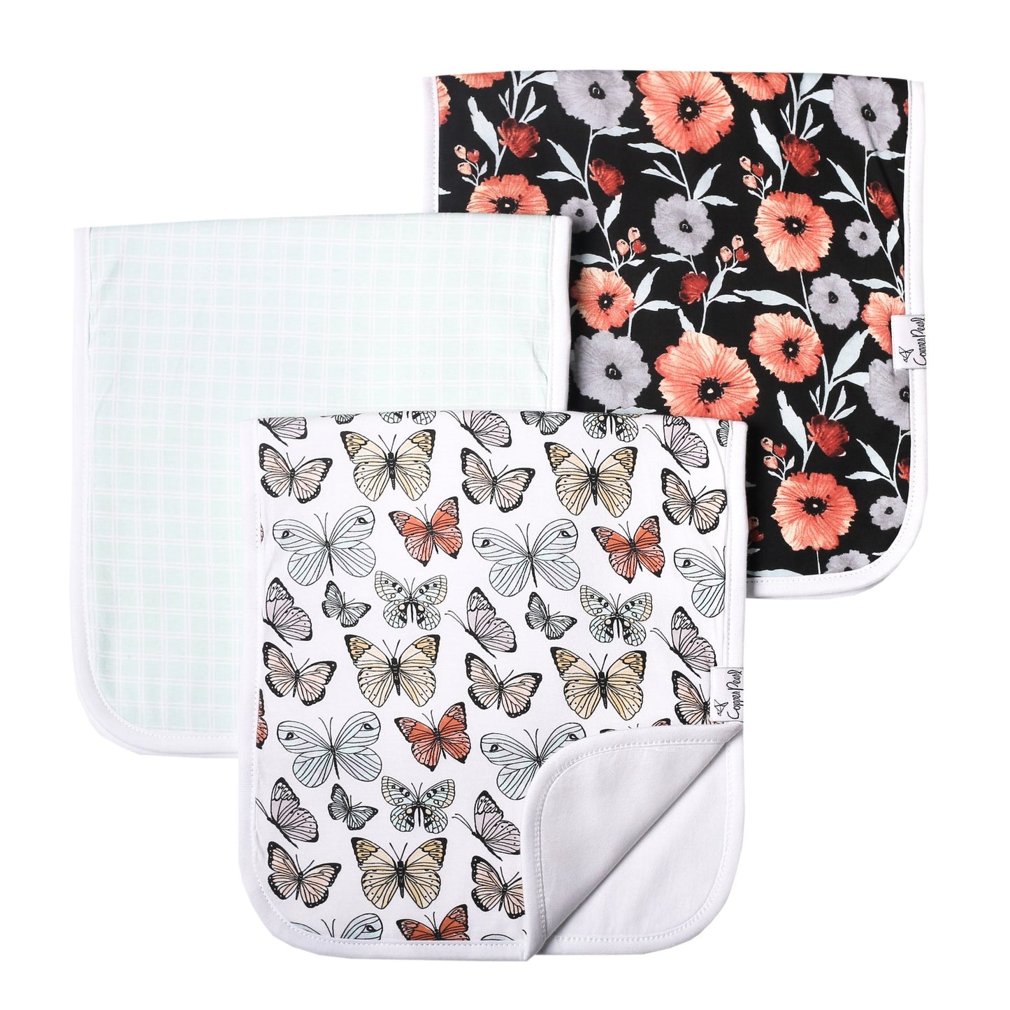 Dot Burp Cloths (3 pack) - Copper Pearl