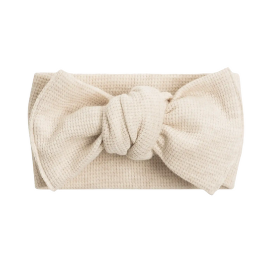 Heather Oat Waffle Bow - Kendi