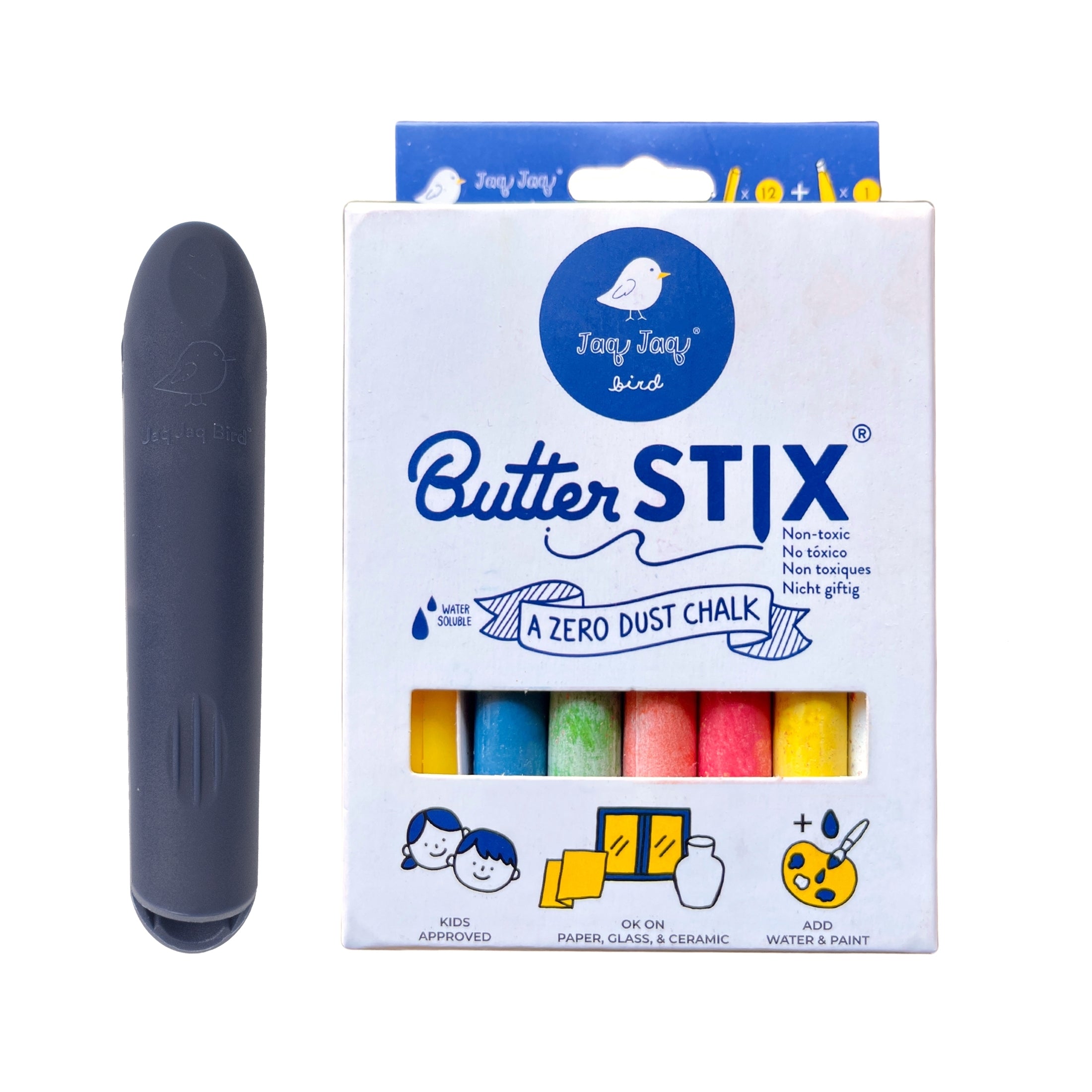 Assorted Colored Chalk + Holder - ButterStix