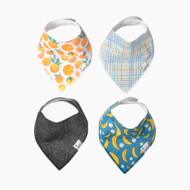 Citrus Bandana Bib Set (4 pack) - Copper Pearl