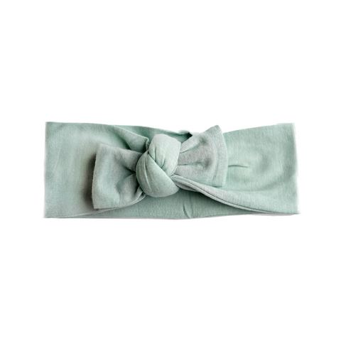Blue Surf Bamboo Headband Bow - Emerson and Friends