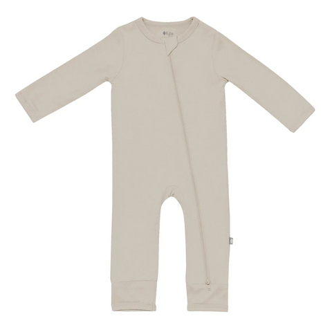Khaki Zipper Romper - Kyte